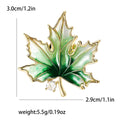 Translucent Maple Leaf Brooch in Green or Amber Orange view 4