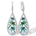 Dragonfly Pattern Teardrop Drop Earrings Metal Jewelry Design view 1