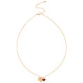 Gold Tone Puppy and Red Heart Pendant Necklace Jewelry Design view 5