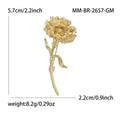 Carnation Flower Stem Brooch Enamel Alloy Pin Five Colors view 8