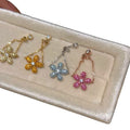 Adjustable Chain Flower Crystal Rings Four Color Styles view 5