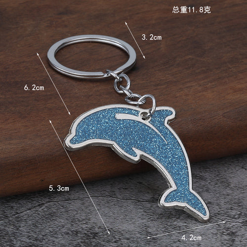 Ocean Dolphin Zinc Alloy Keychain Bag Charm Gift Accessory