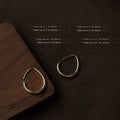 Gold Tone Teardrop Open Hoop Earrings Minimal Metal Pair view 6