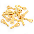 Mini Key Shaped Metal Charms in Four Finish Options view 7