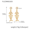 Crystal Ear Cuffs and Fish Skeleton Stud Earrings in Two Finishes view 8