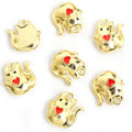 Tiny Elephant Enamel Charms in Ten Bright Colorways view 8