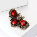 Antique Metal Bee Brooch Faceted Gem Wings Six Colors view 3