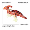 Enamel Parasaurolophus Dinosaur Brooch Spotted Crest Body view 4