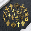 Gold-Tone Cross Metal Charms with 25 Listed Options view 4