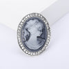 Gray Silver Cameo