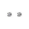 Silver Tone Clear Round Stone Screw Back Stud Earrings In Two Sizes view 5