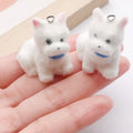Resin 3D Dog Charm Pendant for Keychain Bracelet Necklace DIY Jewelry