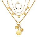 Color Crystal and Sea Charm Necklace Bracelet Collection view 5