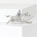 Crystal Horse and Rider Brooch In 2 Color Variants view 3
