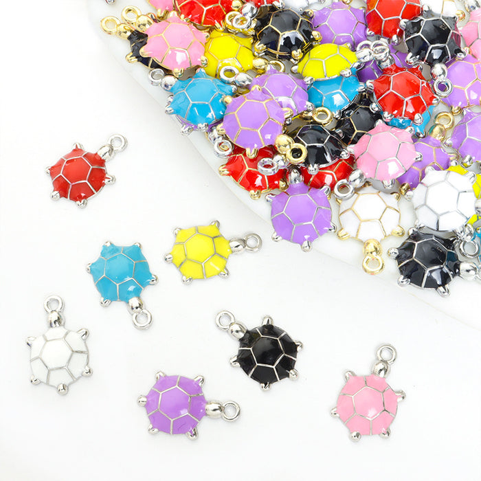 Colorful Enamel Turtle Jewelry Components For DIY Earrings And Bracelets Charms