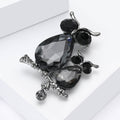 Owl Pair Brooch In 2 Styles With Polished Metal And Decorative Details view 2