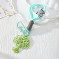 Colorful Tree of Life Rope Wristlet Bag Charms in Five Colors view 3