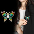 Butterfly Enamel Pearl Look Metal Brooch Pin for Jackets and Lapels view 4