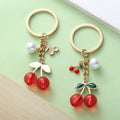 Cherry Keychain With Round Bead In Four Red And Black Styles view 4