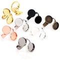 Double Round Bezel Adjustable Ring Blanks in Six Finishes view 1