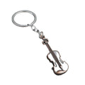 Violin-Shaped Metal Keychain in Six Metallic Color Finishes view 5