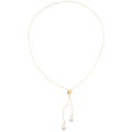 Pearl Drop Lariat Necklaces - 2 Styles Polished Decorative Design view 5