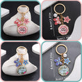 Twenty Colorful Floral Mother Theme Metal Keychain Designs view 3