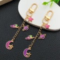 Six Purple and Blue Celestial Metal Clasp Keychain Designs view 3