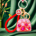 Jeweled Jelly Handbag Keychains in Seven Colors with Wrist Loop Options view 9