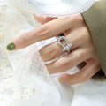 Gold And Steel Open Threaded Shackle Style Rings Size 7 view 7