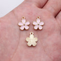Five Petal Enamel Flower Charms in Five Bright Colors view 6