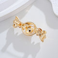 Gold Tone Heart Metal Brooch Pin for Jackets and Lapels view 3