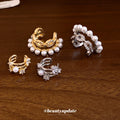 Crystal and Pearl Single Ear Cuffs in Four Designs view 2