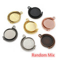 Rotating Double Sided Round Pendant Bezel Trays in Eight Finishes view 7