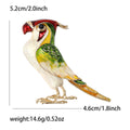 Enamel Parrot Brooch Gold Tone Three Color Variants view 8