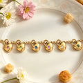Gold Tone Chain Necklaces With Heart Clasp Birthstone Pendants view 2