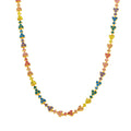 Triangle Clover Zircon Link Necklace Multicolor Clear Styles view 5