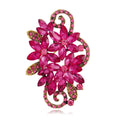 Flower Crystal Six Designs Metal Brooch Pin 3.9 x 5.9 cm view 7
