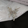 Silver Tone Sculpted Butterfly Hair Claw With Liquid Metal Look view 6