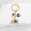 Evil Eye Hamsa Charm Keychain with Rhinestone Accents view 10
