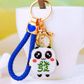 Panda Mahjong Charm Keychains with Clasps and Braided Wrist Loops view 8