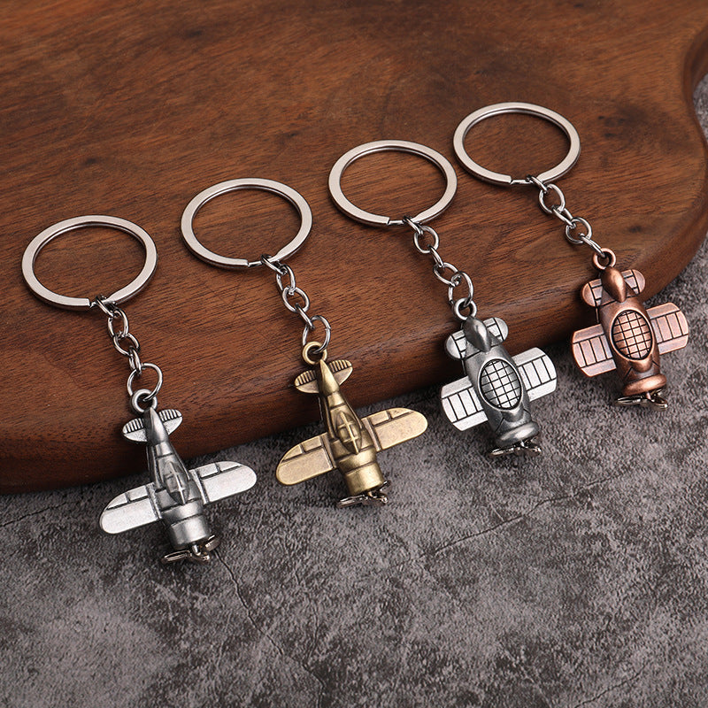 Creative Metal Airplane Engine Keychain Gift for Aviation Events