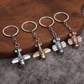 Metal Airplane Keychains, Two Designs in Bronze, Copper and Silver Tones view 1