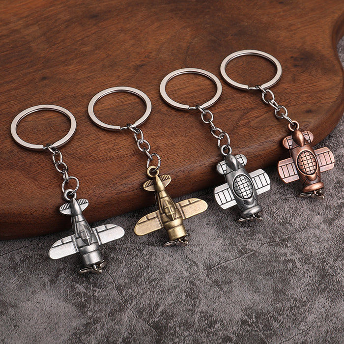 Creative Metal Airplane Engine Keychain Gift for Aviation Events