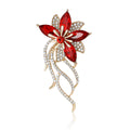 Large Crystal Flower Brooch With Long Ribbon Trails in Six Colors view 5