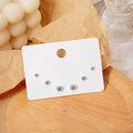 Three Geometric Three Pair Delicate Stud Earring Card Sets view 2