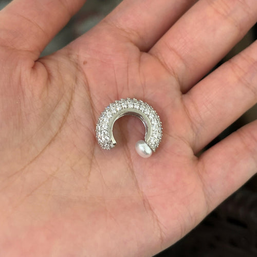 Crystal Pearl Cuff shown in product image 2