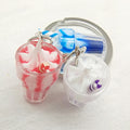 Resin Ice Cream Cup Keychain Triple Charm Random Colors view 4