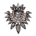 Gold Tone Flower Crystal Three Designs Metal Brooch Pin 5 x 5.5 cm view 7