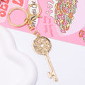 Rhinestone Skeleton Key Keychain Four Color Finishes view 4